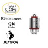 Résistances Q16 de Jusfog
