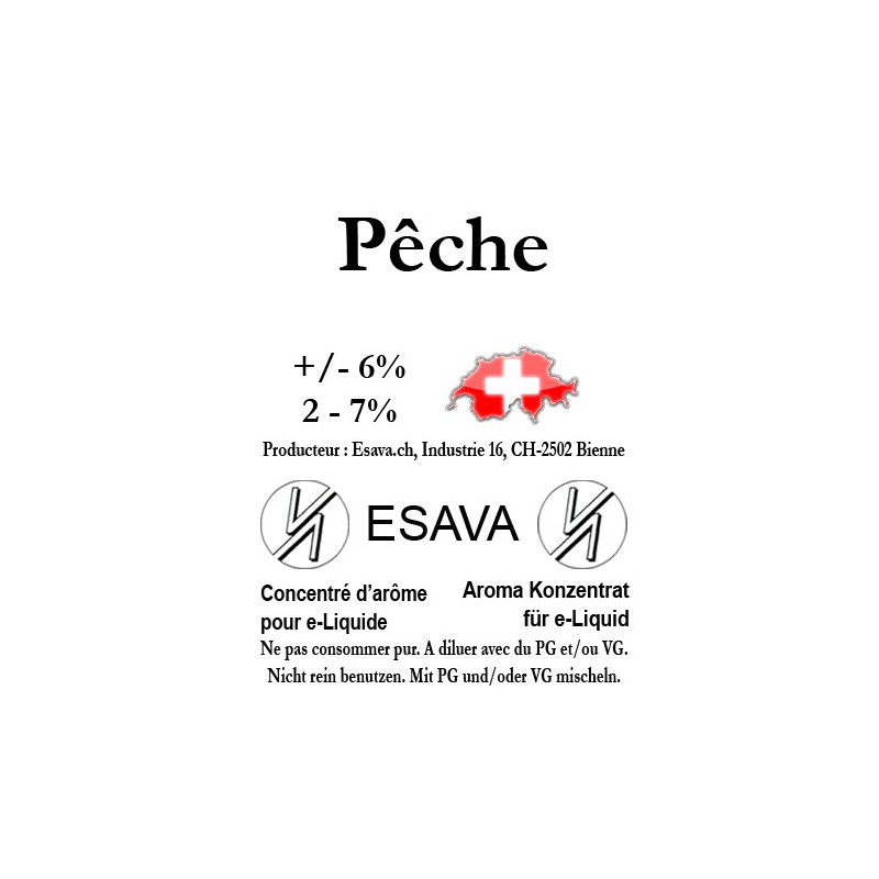 Concentré Pêche 10ml de Esava
