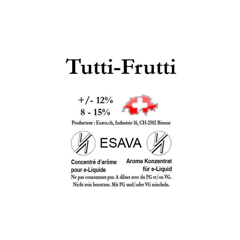 Concentré Tutti frutti 10ml de Esava