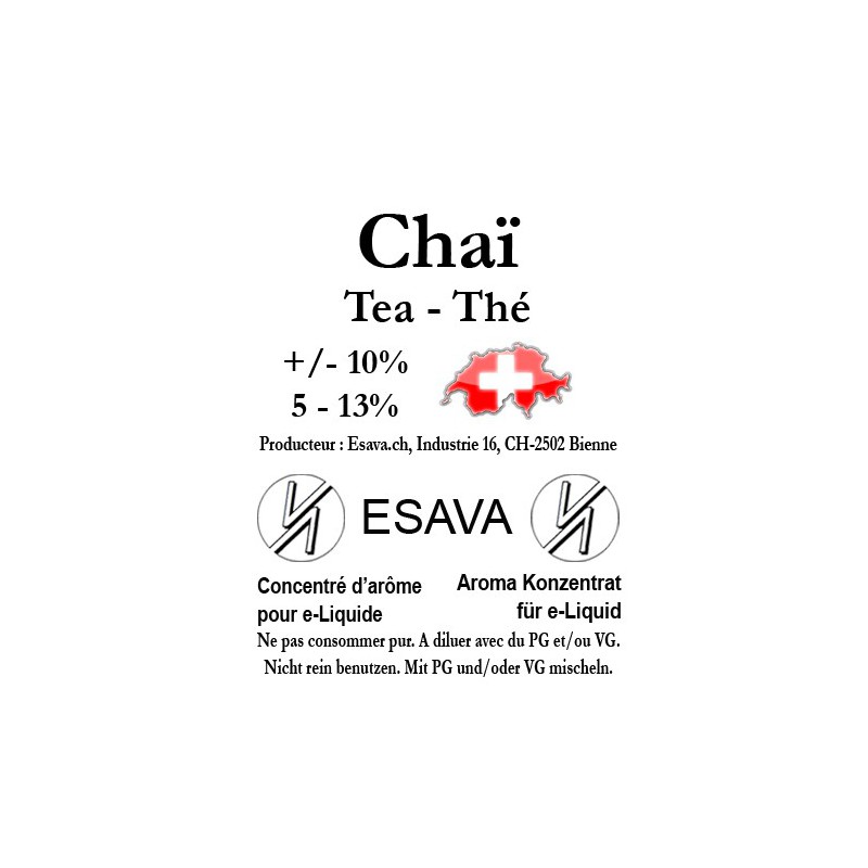 Concentré Chaï Tea 10ml de Esava