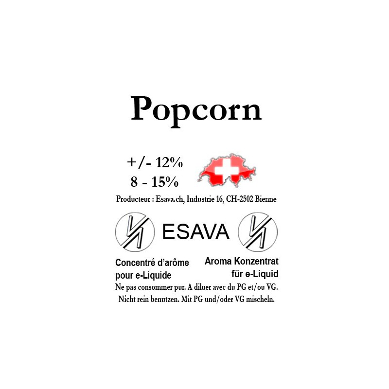 Concentré Popcorn 10ml de Esava