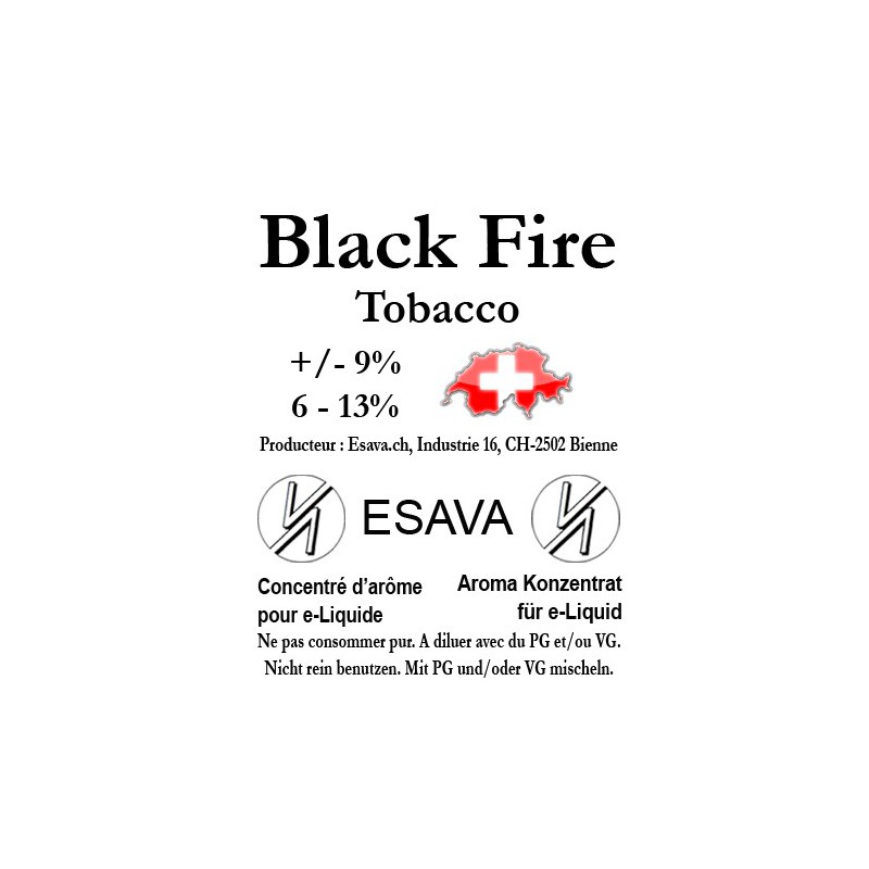 Concentré Black fire 10ml de Esava