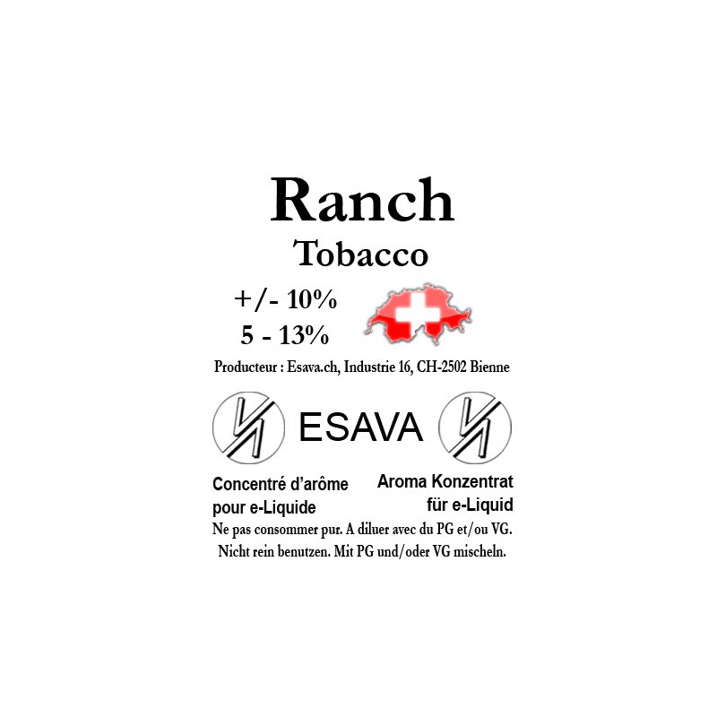 Concentré Ranch Tobacco 10ml de Esava