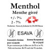 Concentré Menthol 10ml de Esava