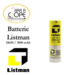 Accus / Batterie 18650 3000MAH 40A de Listman