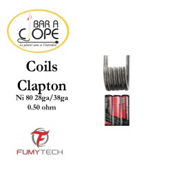 Fused Clapton Ni80 28GA*2+38GA 0.5 ohm (10pcs) de Fumytech