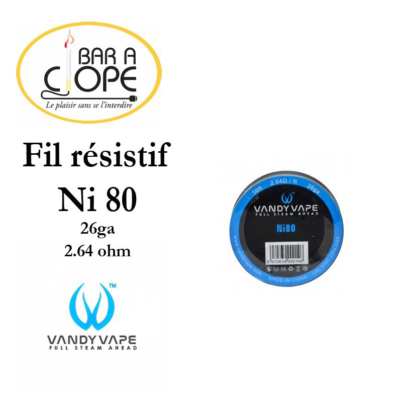 Fil résistif Ni80 26GA 30FT de Vandy Vape
